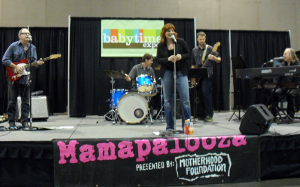 Eileen Carey and band on stage at the Babytime Expo